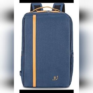 Bien Manhattan Smart Backpack  19L Blue & Tan USB Port , Luggage Strap Security